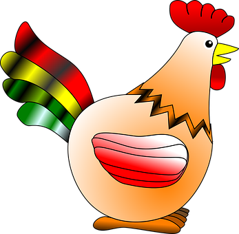 A Cartoon Of A Chicken