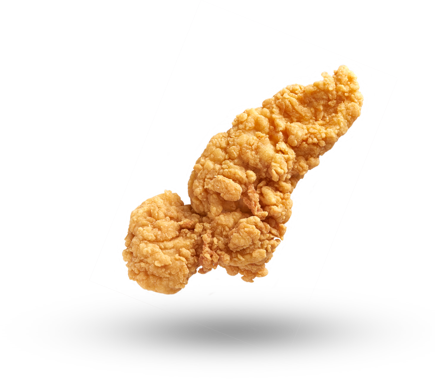 A Fried Chicken On A Black Background