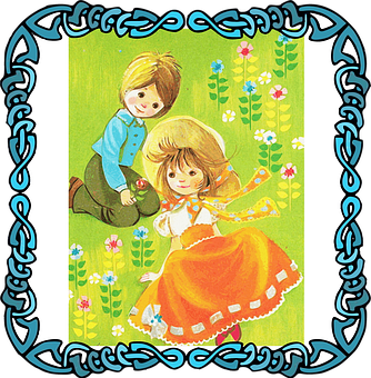 A Cartoon Of A Boy And Girl