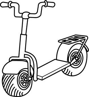 A White Scooter With Wheels