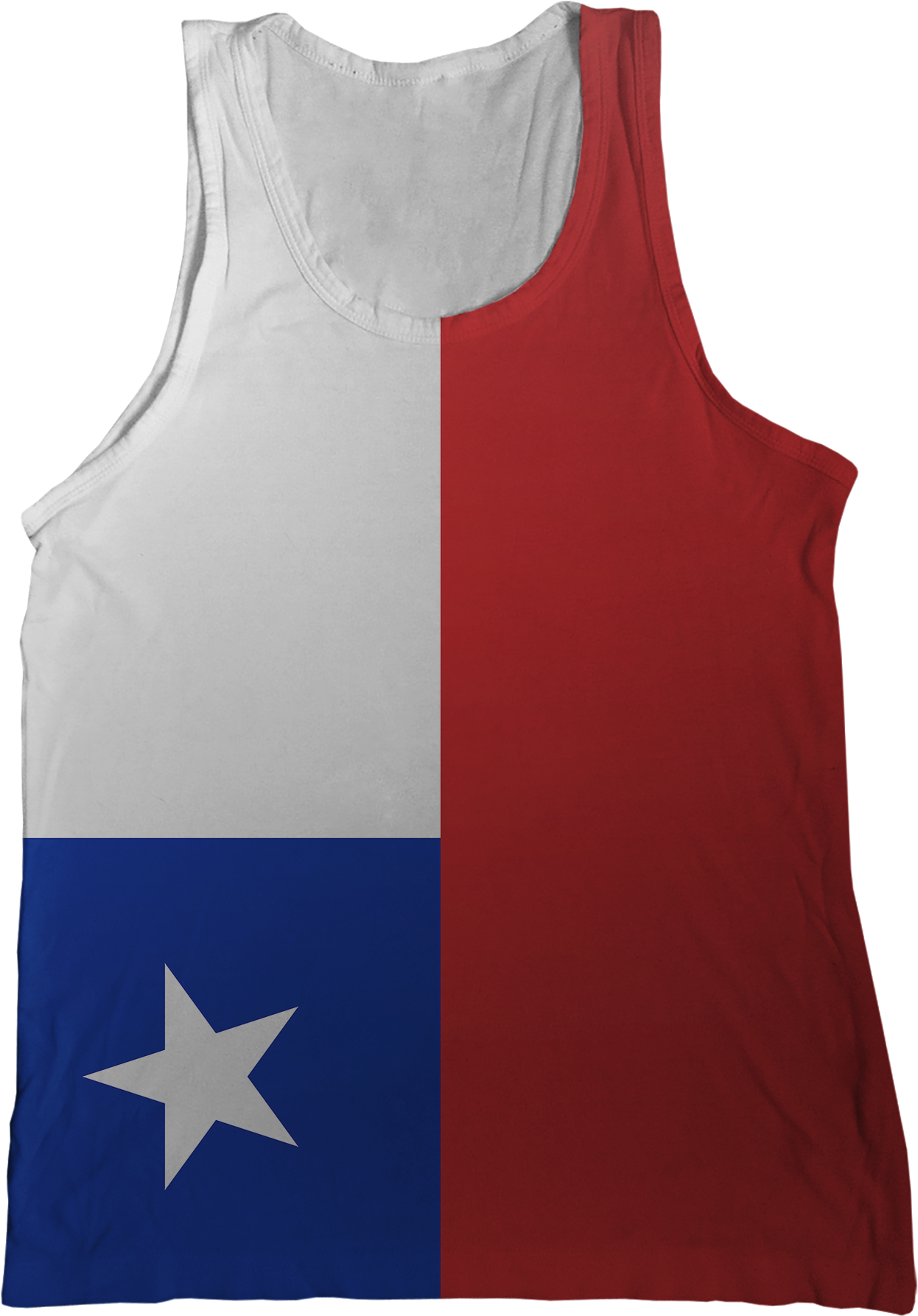 A Tank Top With A Flag On It