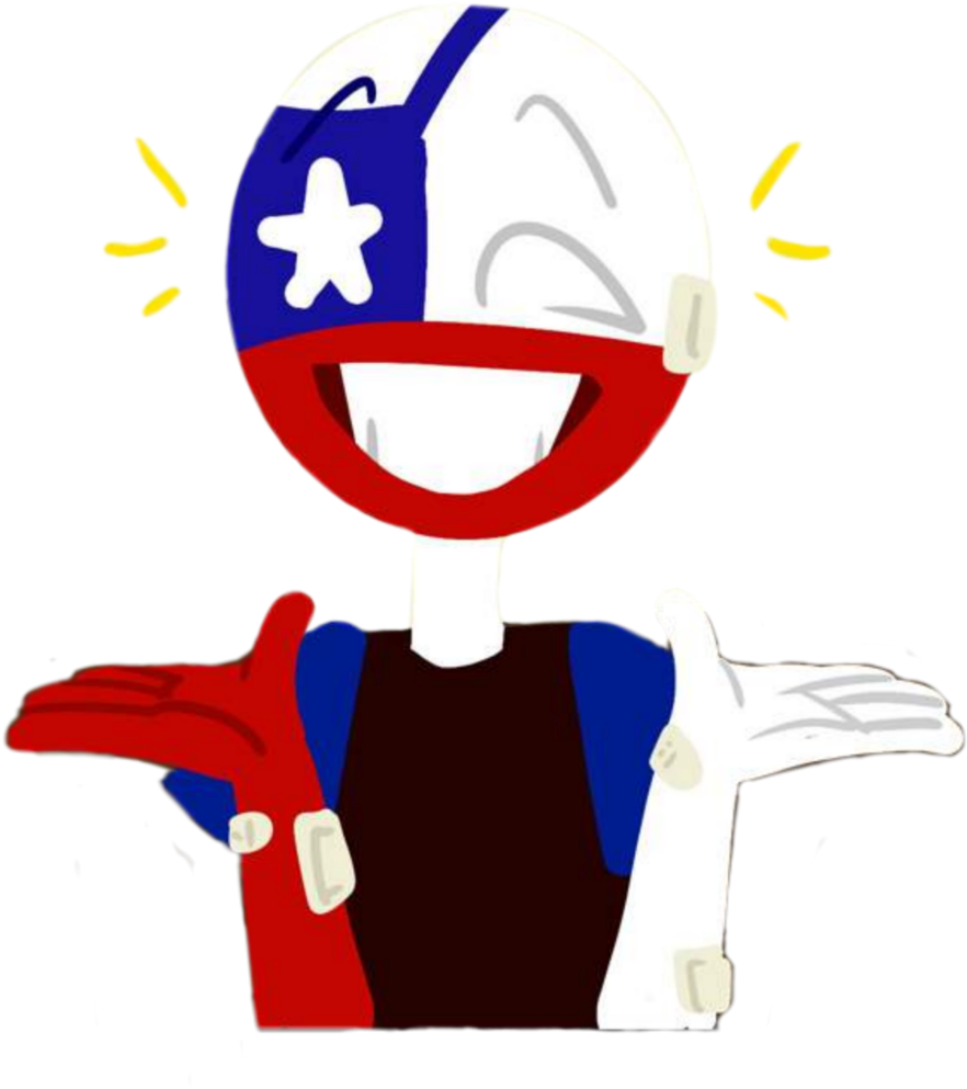 A Cartoon Of A Person With A Flag On It