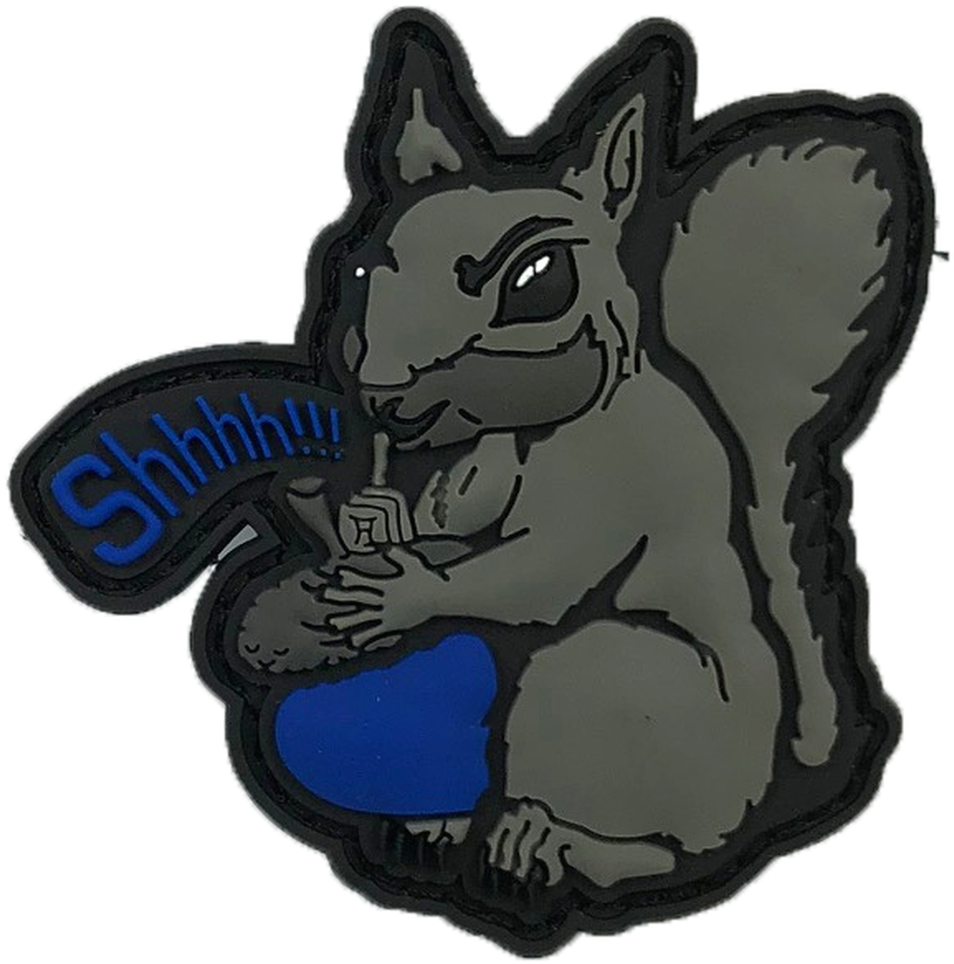 A Cartoon Squirrel With Blue Text