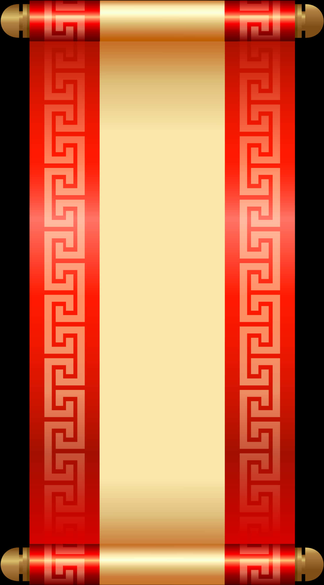 A Red And Yellow Rectangular Object With A Pattern