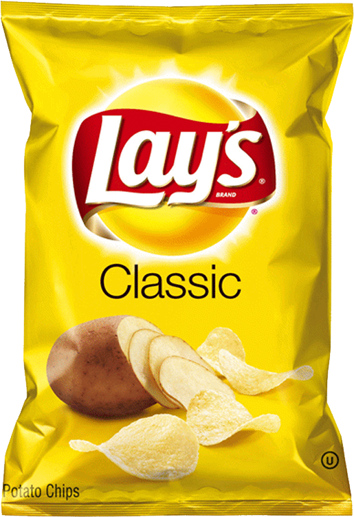 A Yellow Bag Of Potato Chips