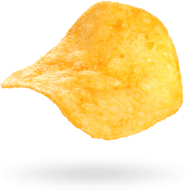 A Yellow Potato Chip On A Black Background