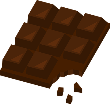 A Chocolate Bar With A Bite Taken Out Of It