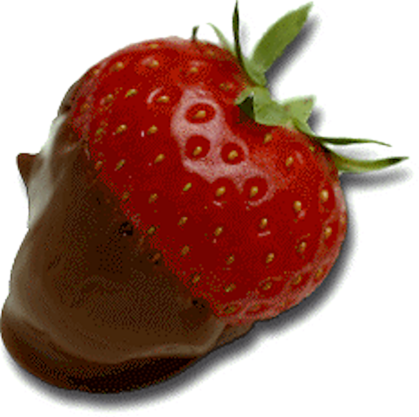 A Strawberry Covered In Chocolate