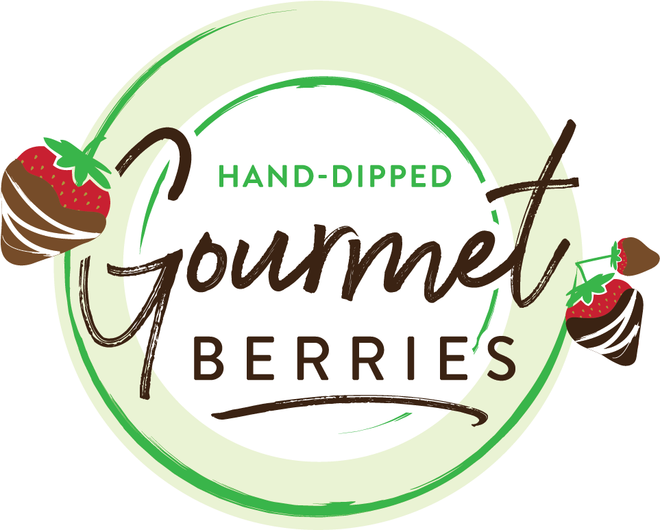 A Logo With Strawberries And A Green Circle