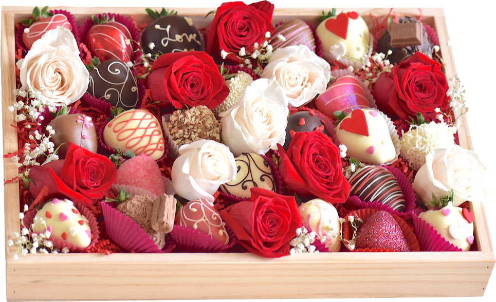 A Box Of Chocolates And Roses