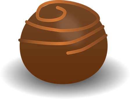 A Close Up Of A Chocolate Ball