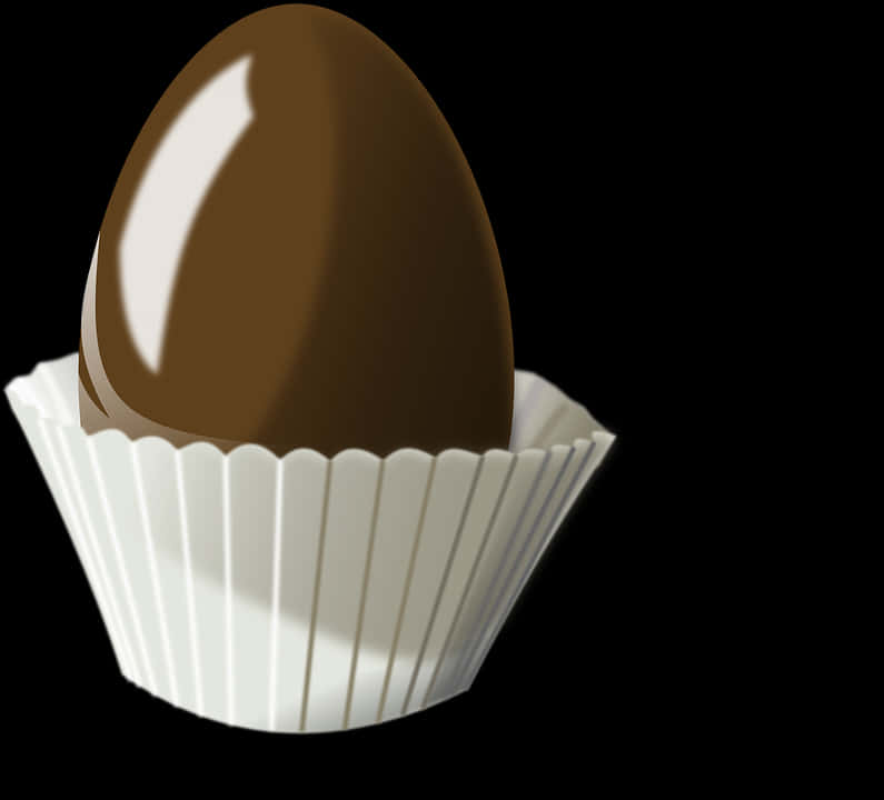 A Chocolate Egg In A Wrapper