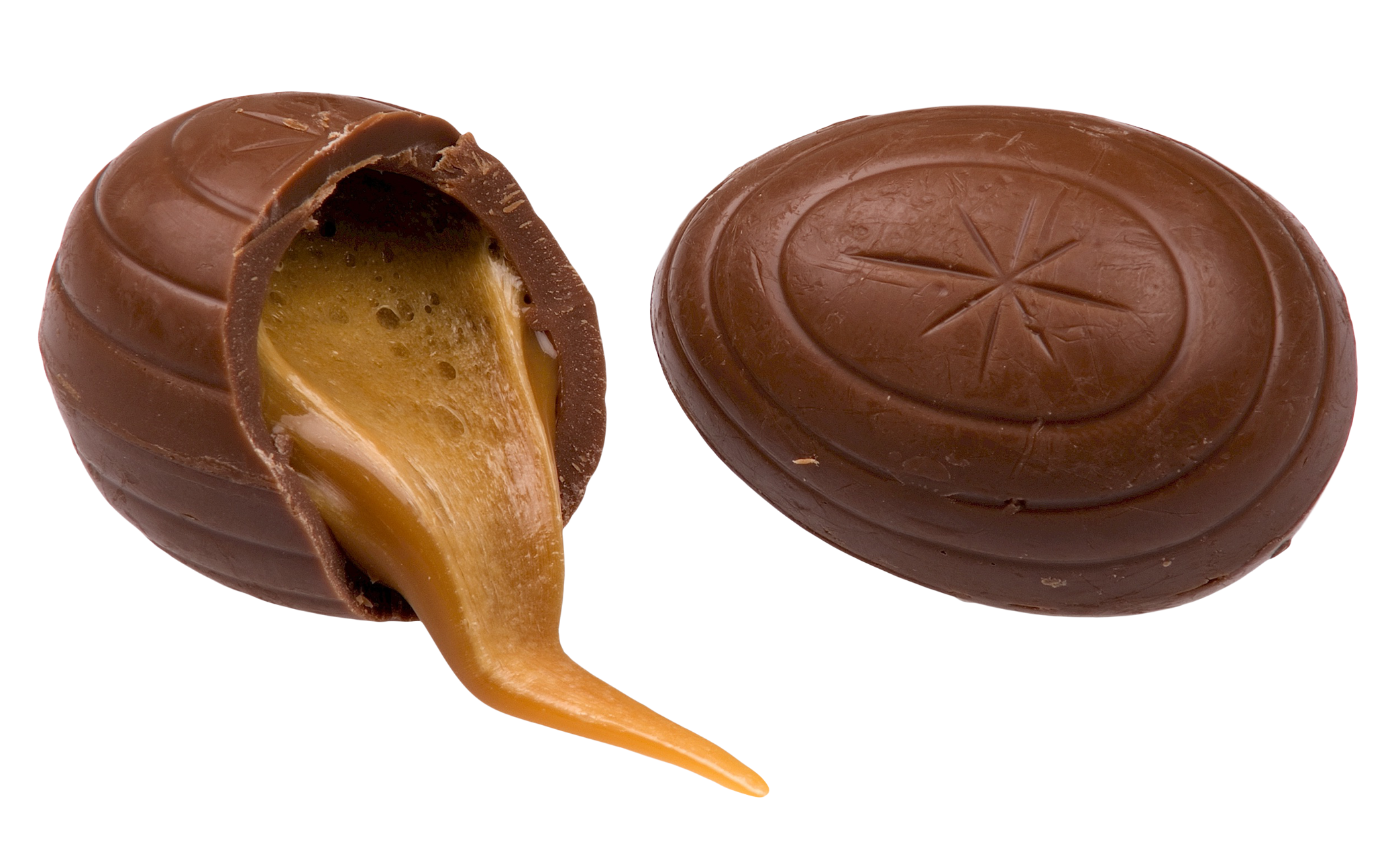 A Chocolate Egg With A Caramel Filling