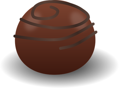 A Chocolate Ball With A Swirl