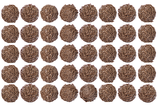 A Group Of Chocolate Balls