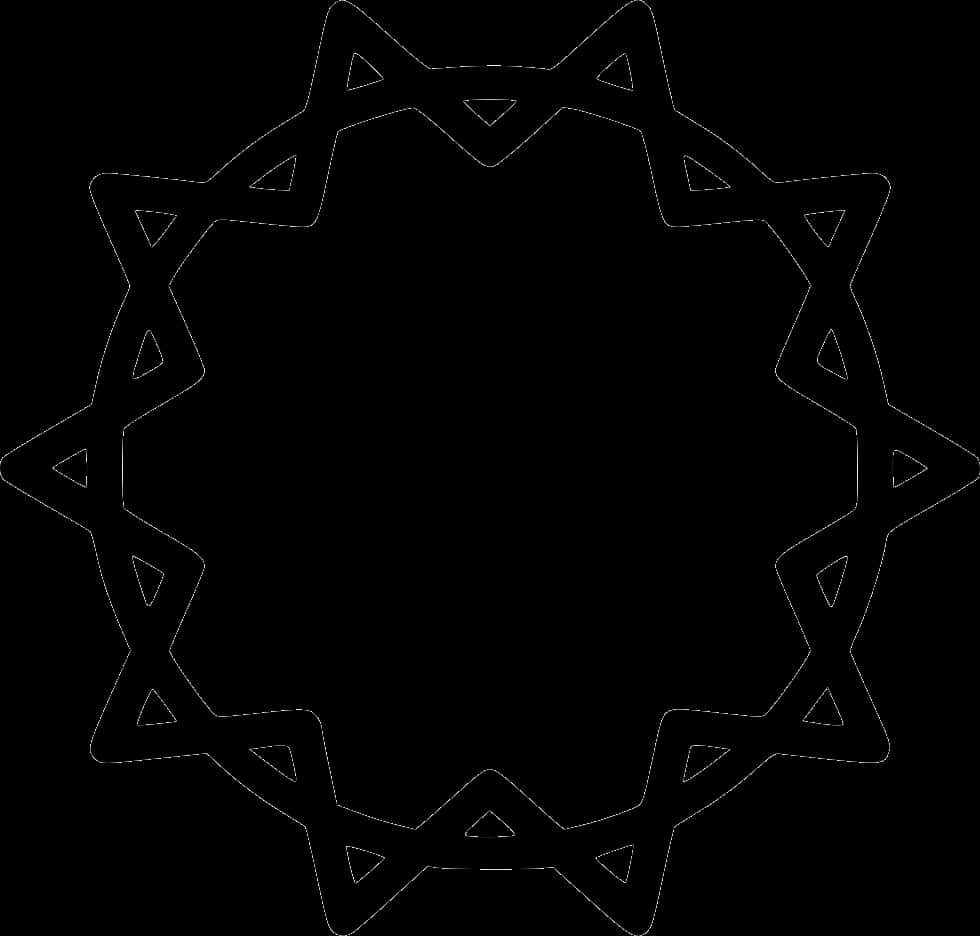 Black Crown Geometric Abstract Illustration