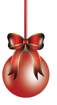 A Red And Gold Christmas Ornament