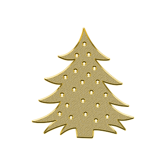 A Gold Tree With Holes On It