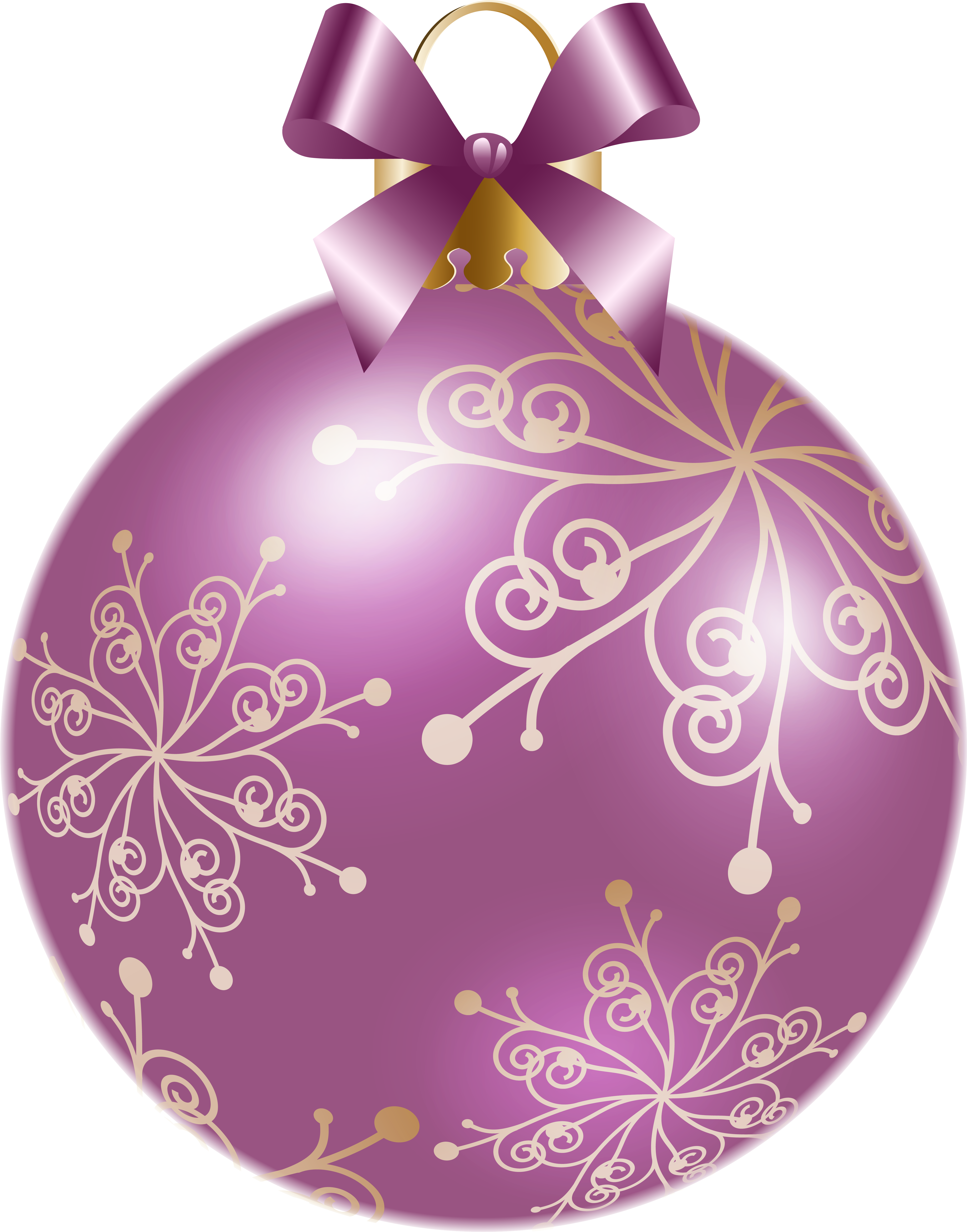A Purple And Gold Christmas Ornament