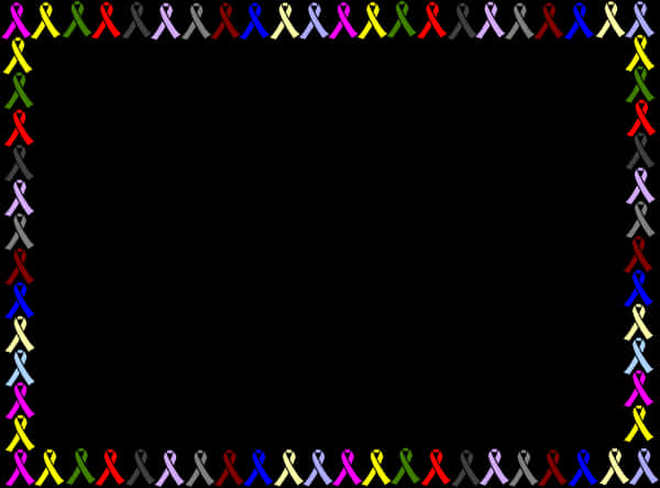 A Black Background With Colorful Ribbons