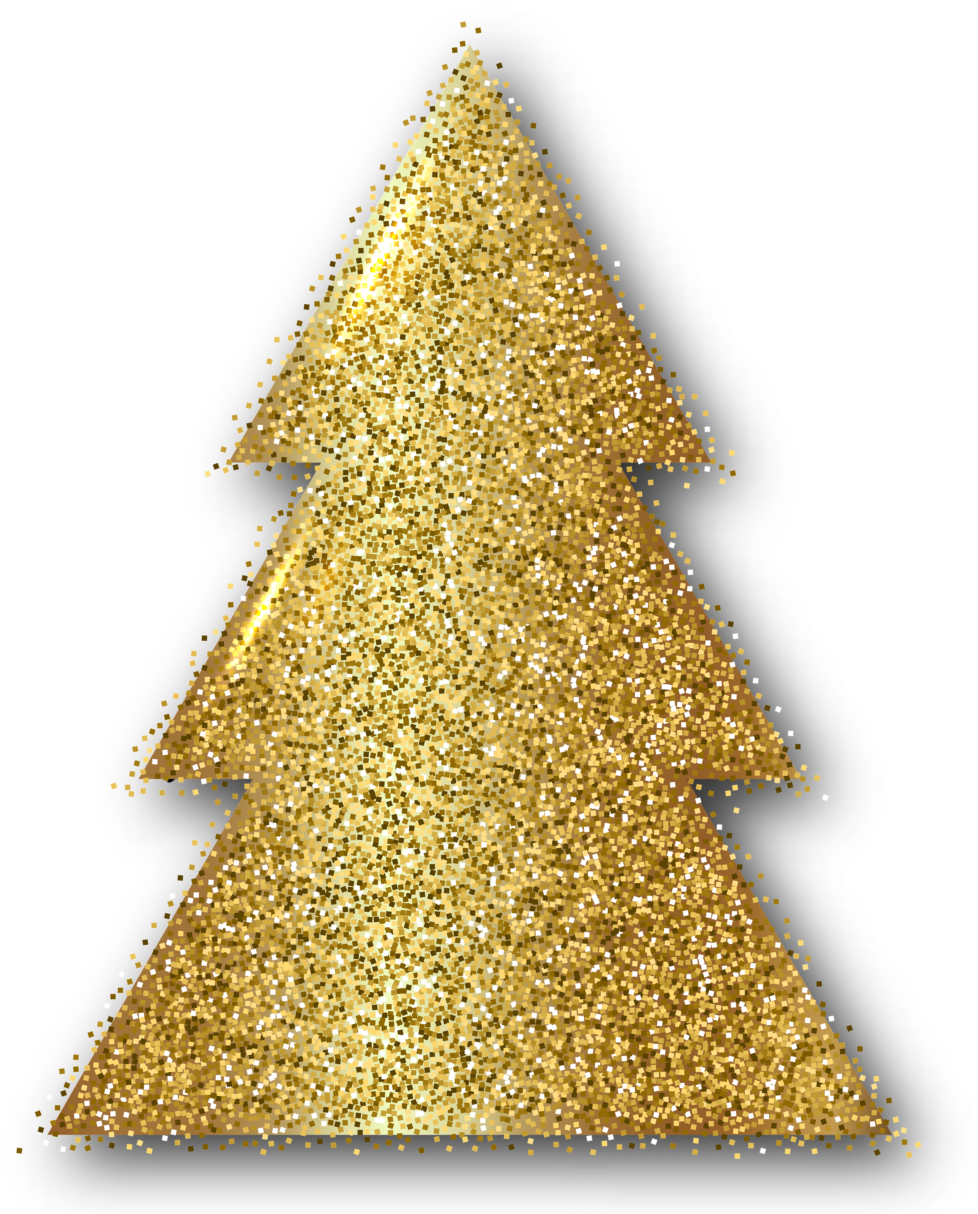 A Gold Glittery Tree With Great Pyramid Of Giza In The Background