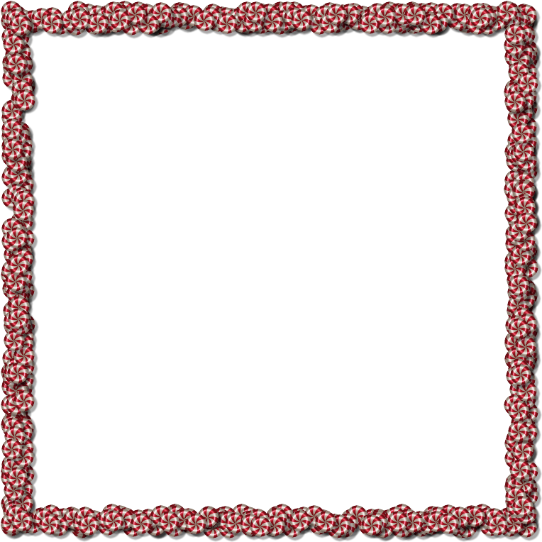 A Red And White Candy Cane Frame