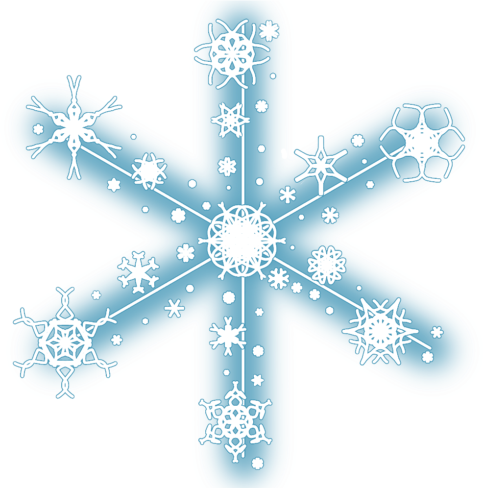 A Snowflake With Many Different Shapes
