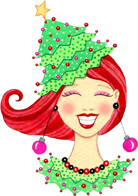 Christmas Girl Face Weihnachts-clipart, Weihnachtsbilder, - Christmas Happy Hour Invitation Wording, Hd Png Download