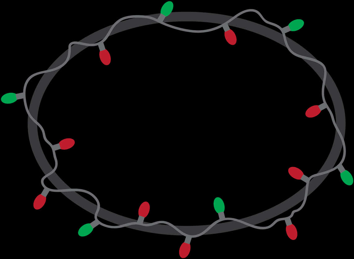 A String Of Lights In A Circle