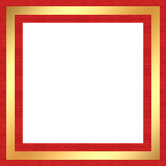 A Red And Gold Frame