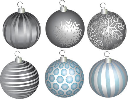 A Group Of Ornaments On A Black Background