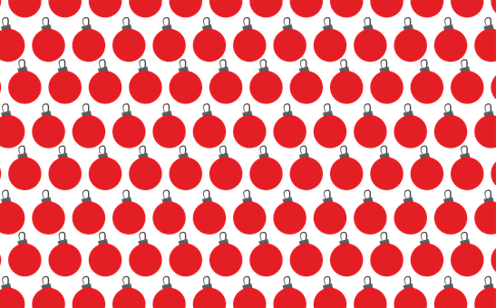 A Pattern Of Red Ornaments