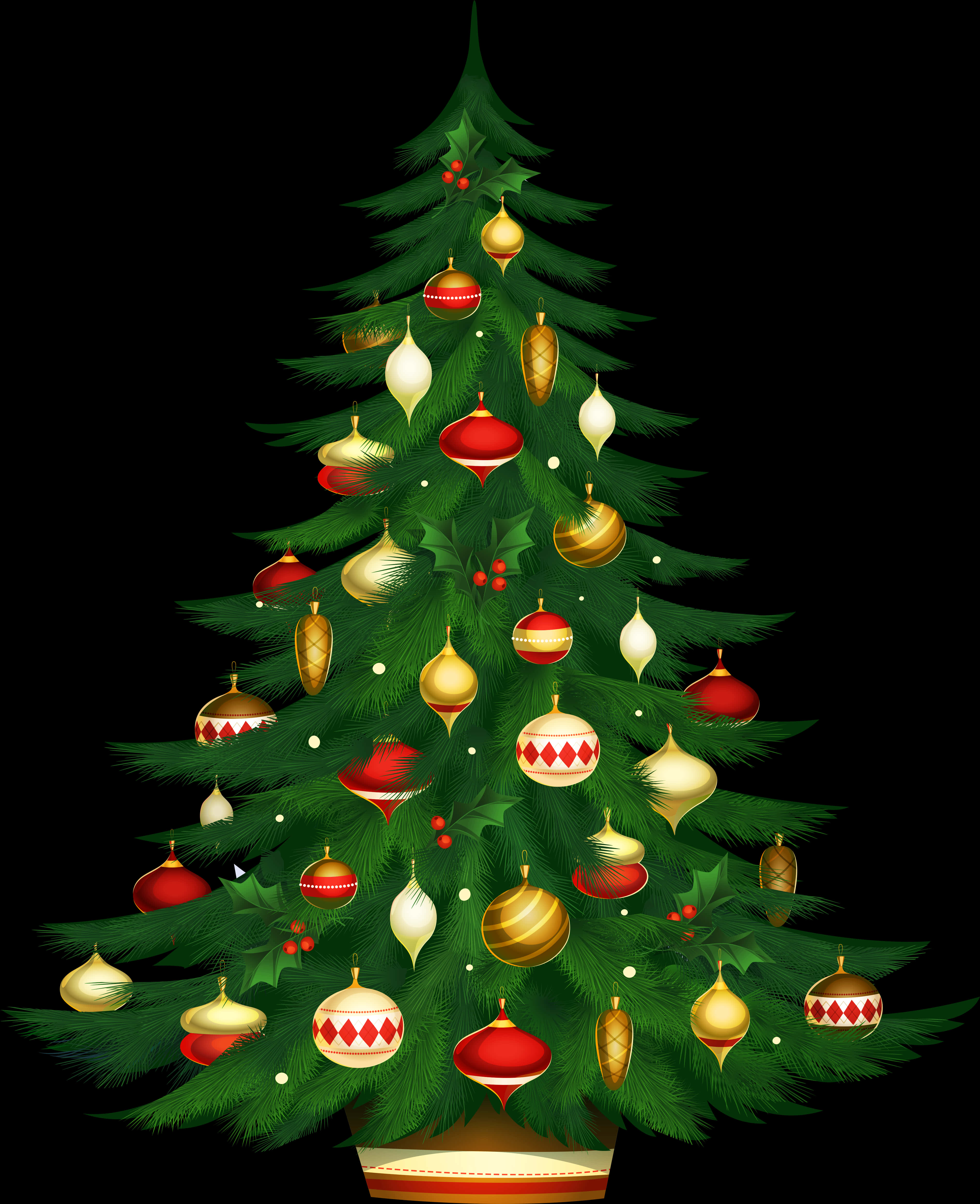 Christmas Poted Tree Png Clipart - Christmas Tree Images Download, Transparent Png