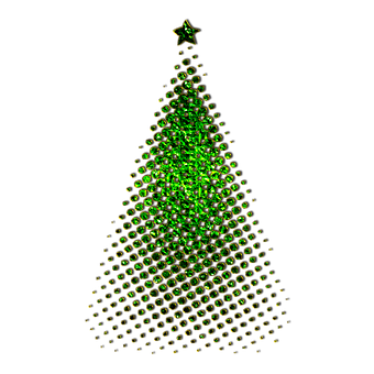 A Green Christmas Tree With A Star
