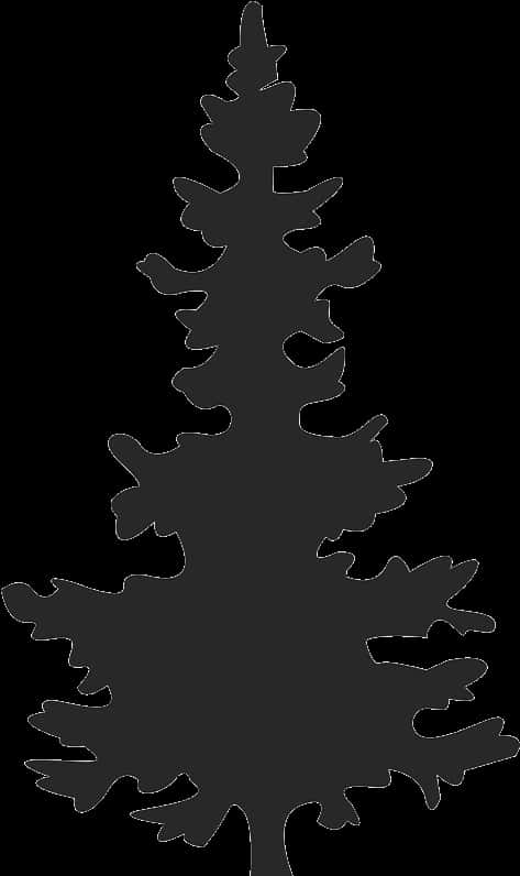 A Black Silhouette Of A Tree
