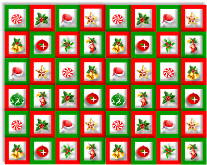 A Pattern Of Christmas Ornaments