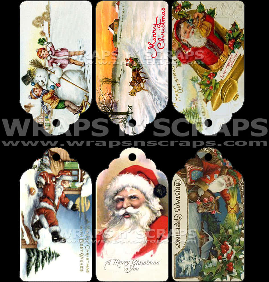 Christmas Victorian Gift Tags, Hd Png Download