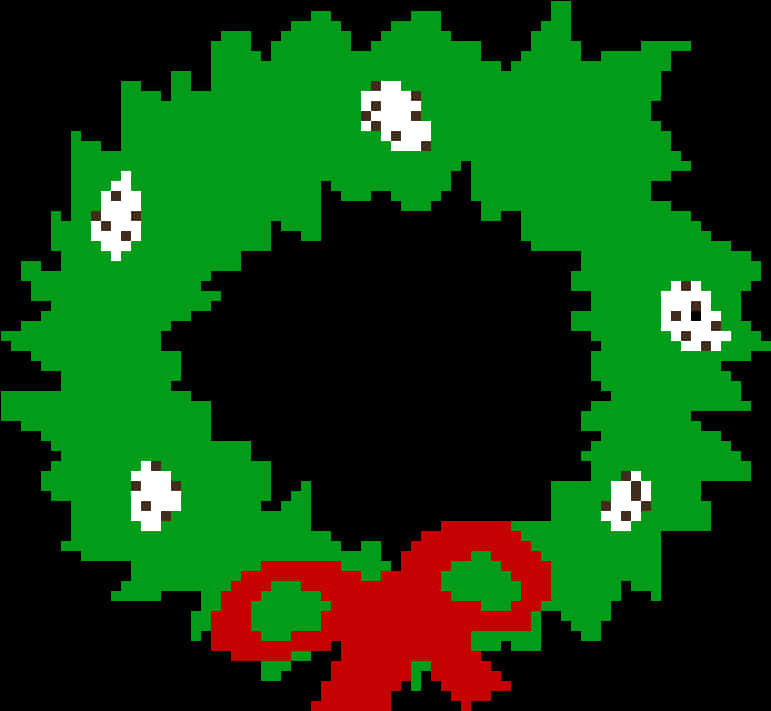 Awesome Christmas Wreath Pixel Art