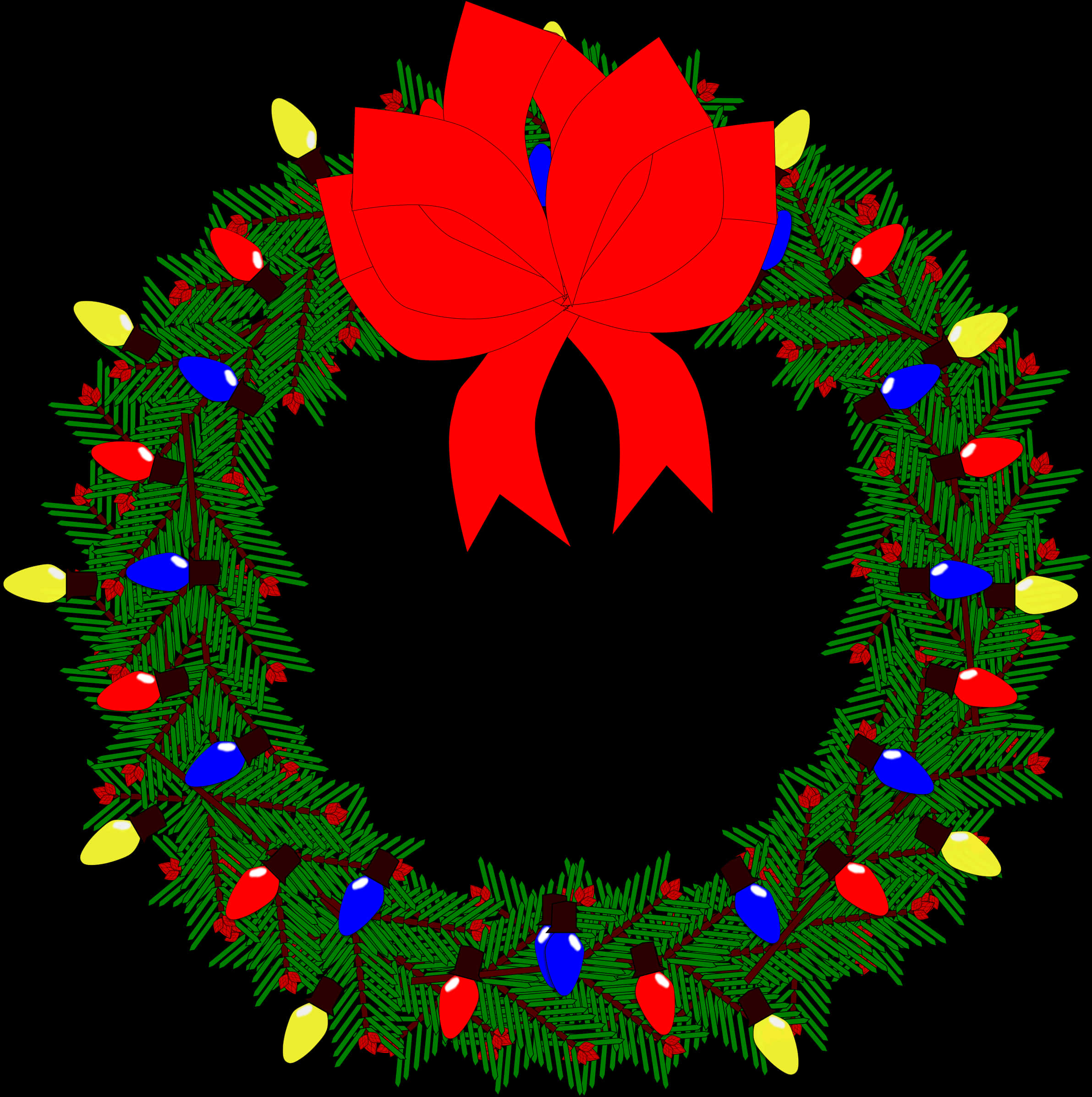 Christmas Wreath With Lights