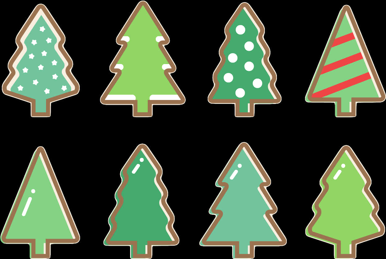 A Group Of Christmas Trees