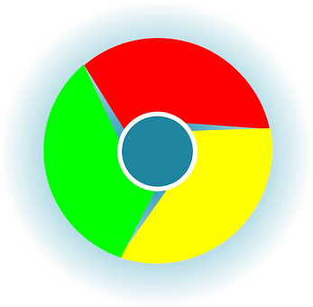 A Colorful Circle With A Blue Circle In The Middle