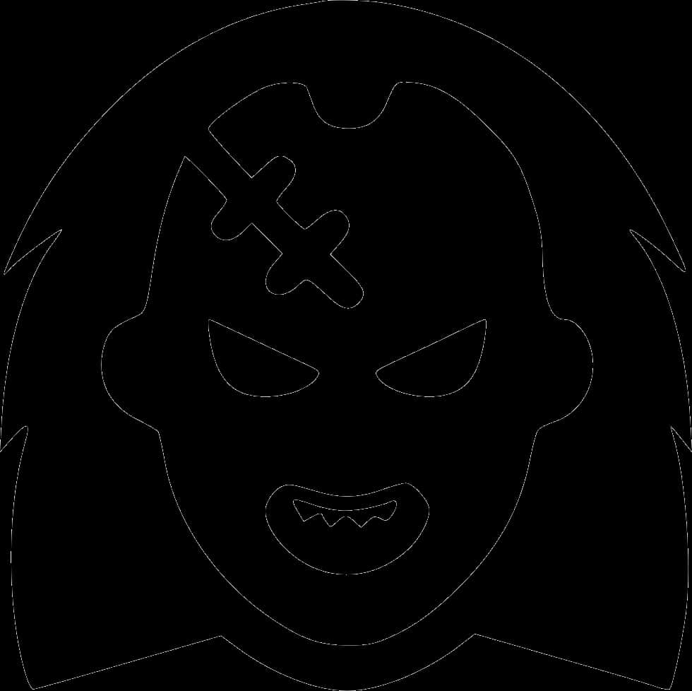 A Black And White Image Of A Person's Face