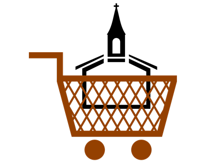A Shopping Cart With A Black Background