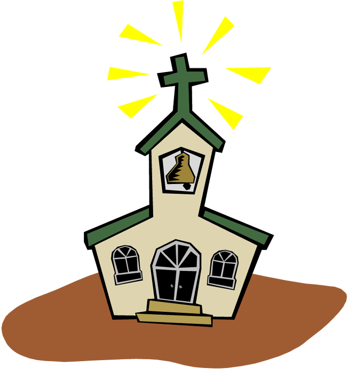 A Cartoon Of A Church