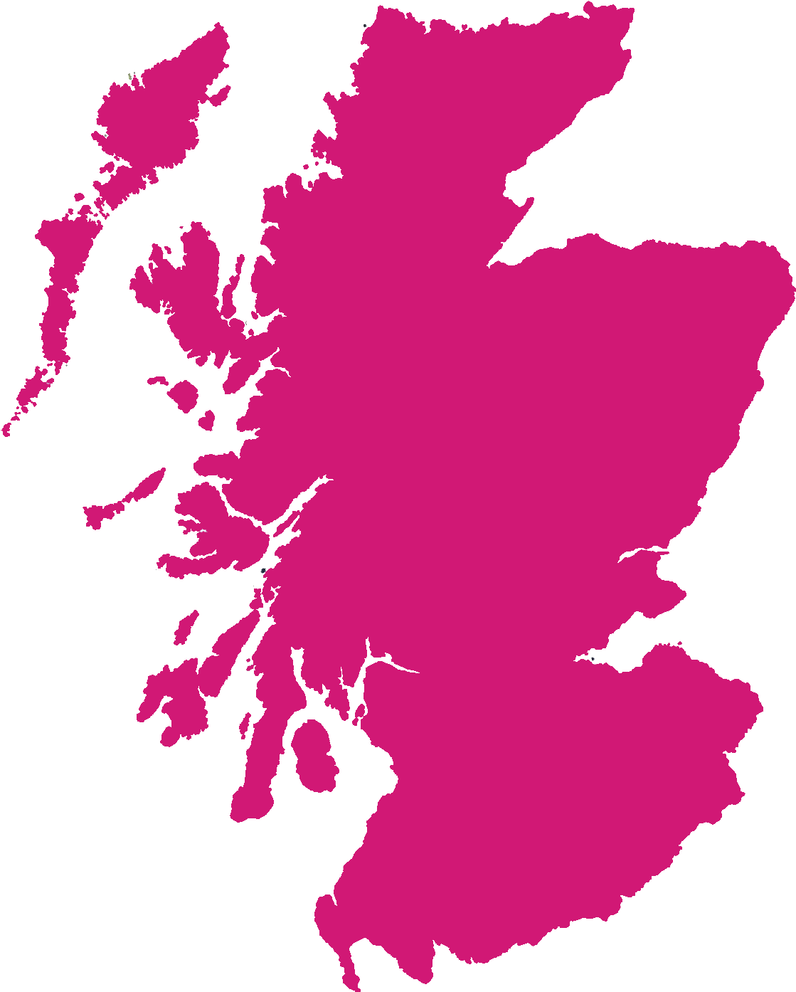 A Pink Outline Of A Country