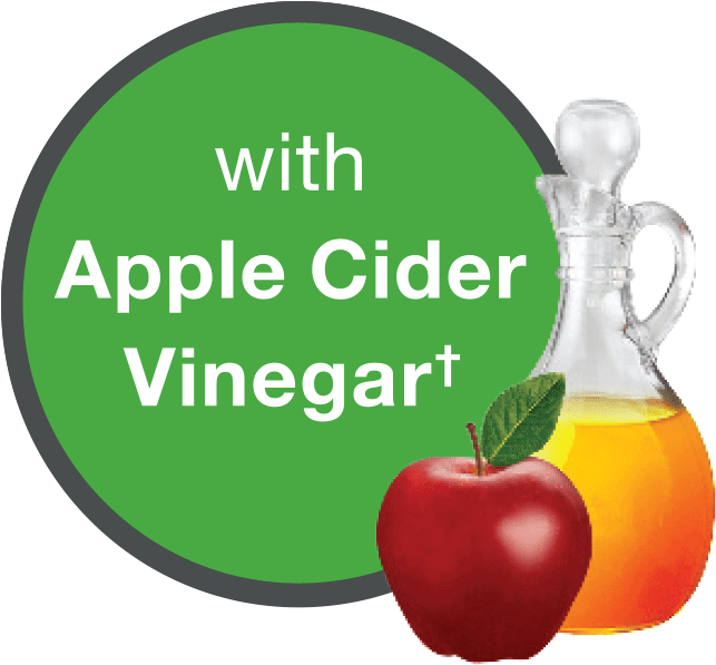 A Glass Bottle Of Apple Cider Vinegar And An Apple