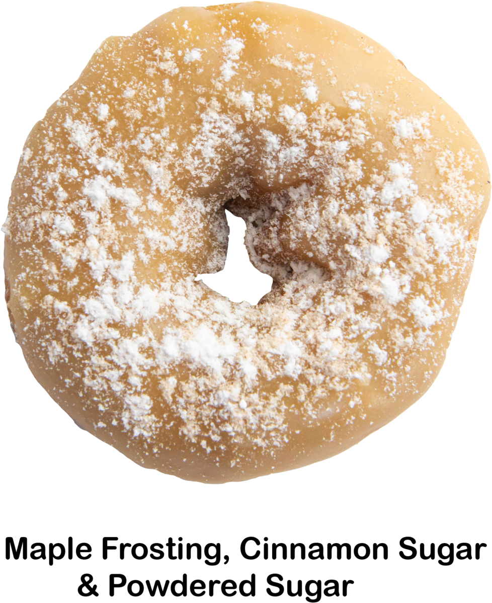 A Donut With Powdered Sugar On Top