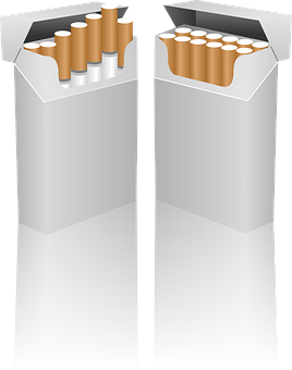 A Pack Of Cigarettes With A Black Background