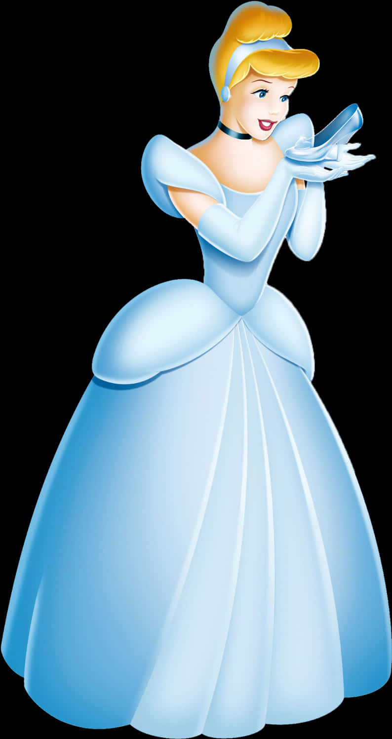 Cinderella Holding Glass Slipper, Hd Png Download