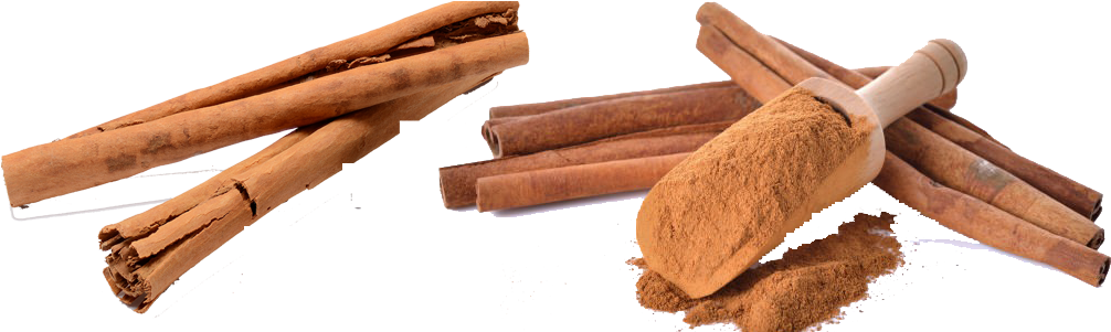 A Group Of Cinnamon Sticks And Powder